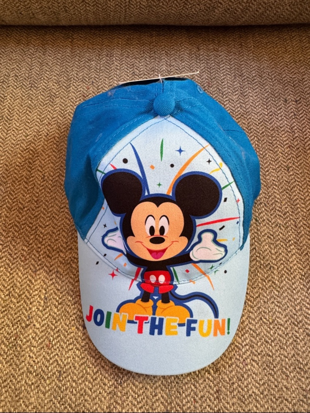 NWT Disney Kids Blue Mickey Mouse "Join The Fun" Baseball Cap